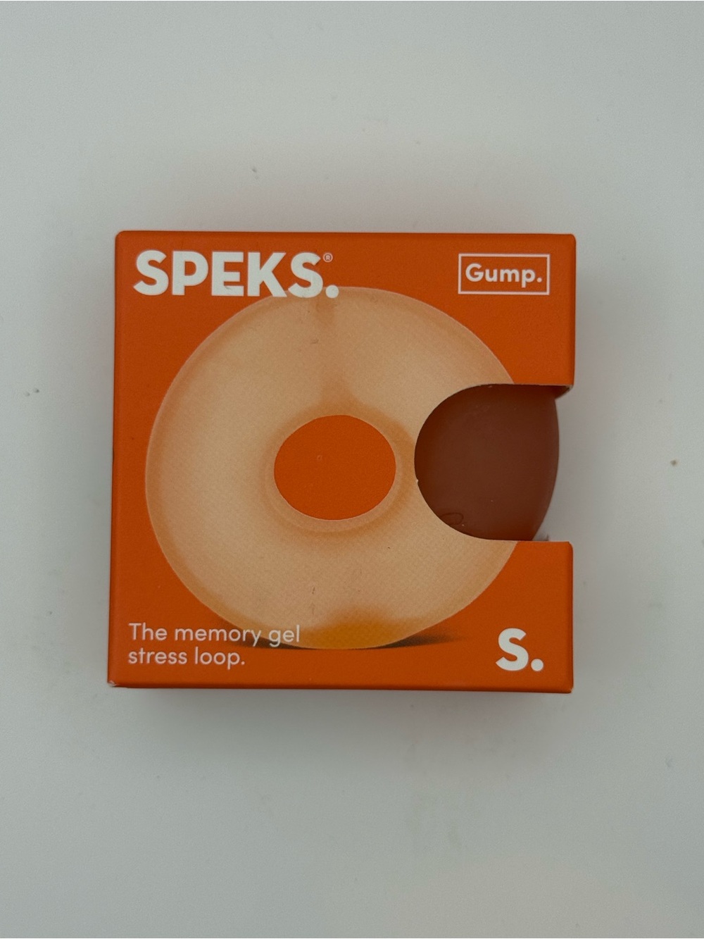 NWT Speks Gump Orange Memory Gel Stress Loop Squishy Sensory Fidget Toy